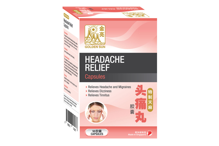 Golden Sun Brand Headache Relief Capsules